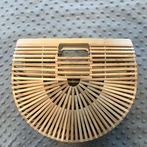 Cute fun wooden half moon purse for spring and summer!